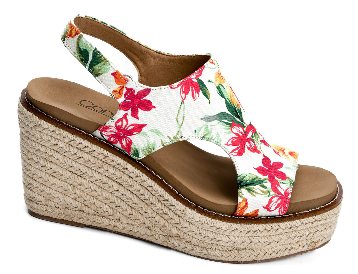 Freddie Wedge in White Floral
