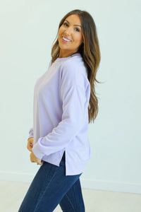 Grace + Emma French Terry Sweatshirt-Purple
