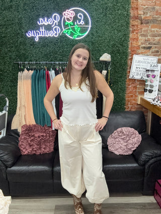 POL High-Waisted Boho Wide Leg Pants