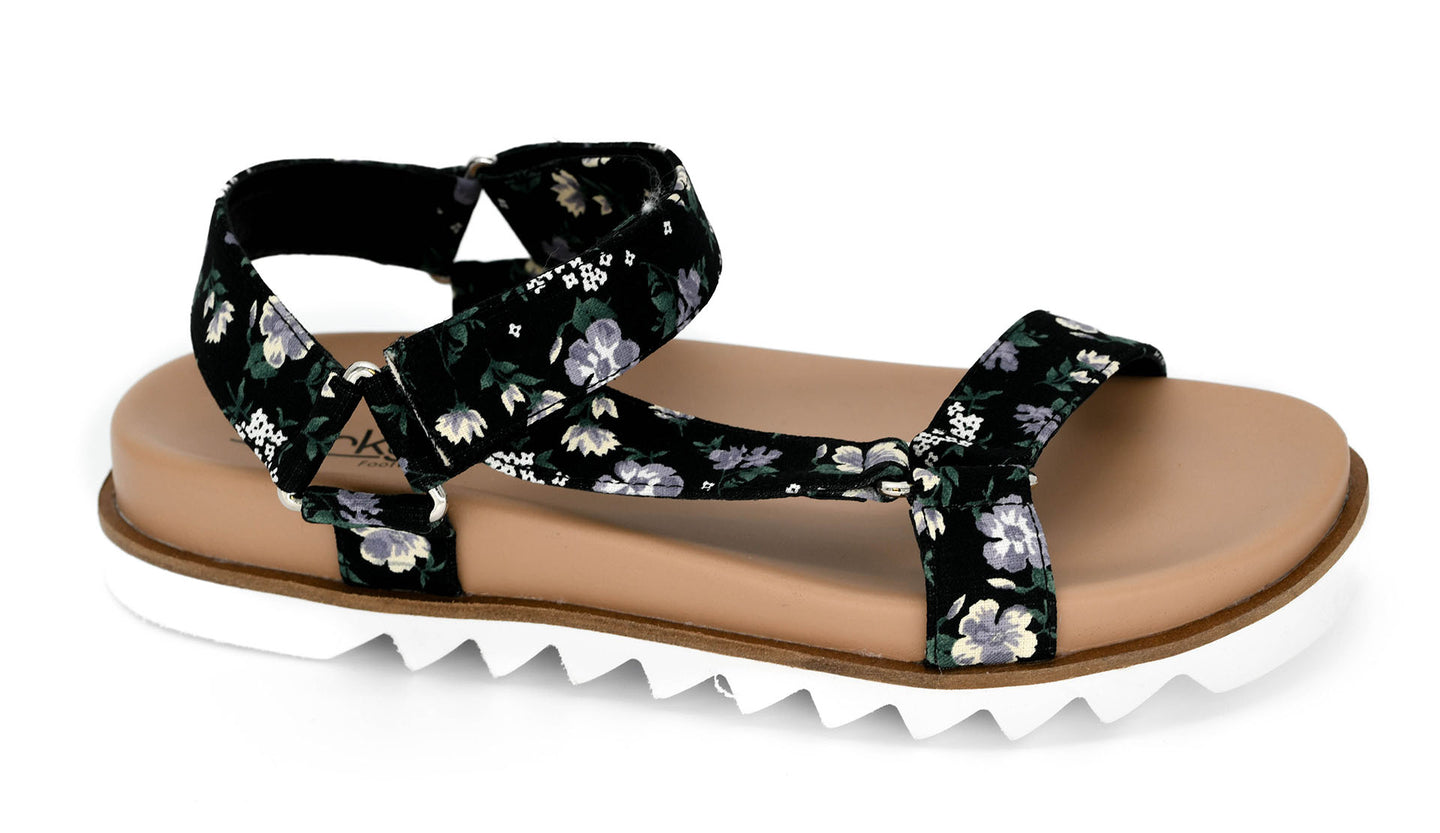 CORKYS Give It A Go Sandal - Black Floral