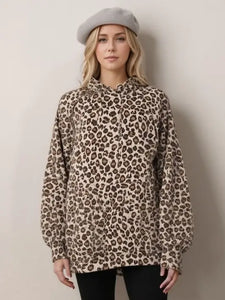Heimish Animal Print Hoodie Top