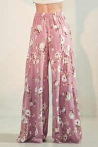 Heimish Wide Leg Floral Print Pants