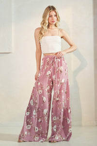 Heimish Wide Leg Floral Print Pants