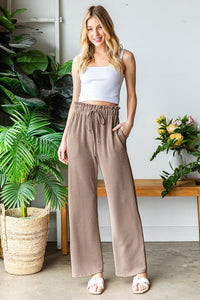 Heimish Solid Urban Ribbed Casual Pants