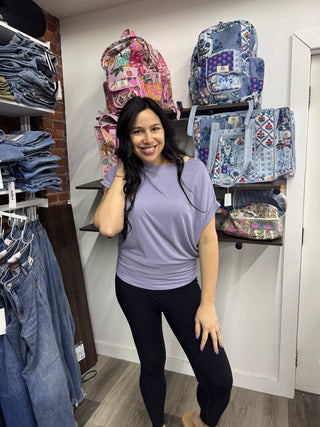 Charlotte Avery Dolman Sleeve Tee - Lavender