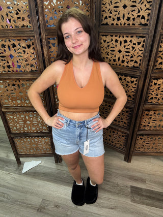 Zenana  - Ribbed Tank - Caramel