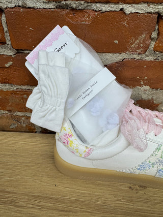 Park Goon - Classic Women Socks - Pink / White