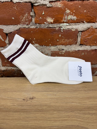 Feeto - Seoul Dobong Socks - Ivory / Heather Gray