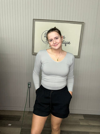 Rae Mode Scuba Pleat Casual Shorts | Boutique Athleisure Comfort - Black