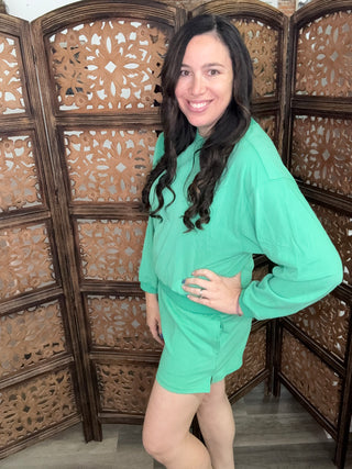 The Greii - Knit Long Sleeve Top - Jade Green