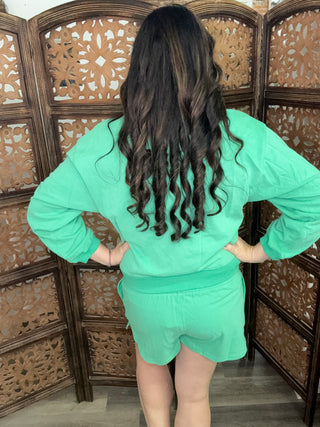 The Greii - Knit Long Sleeve Top - Jade Green