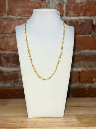 Gold Mixed Link Chain Necklace
