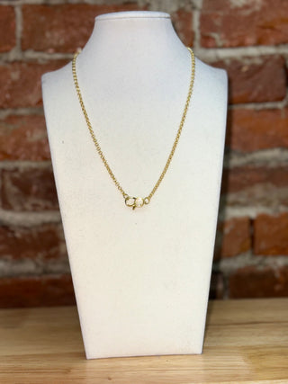 Gold Pavé Clasp Chain Necklace