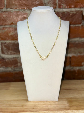 Gold Paperclip Chain Necklace