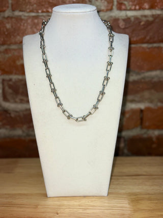 Silver Paperclip Chain Necklace