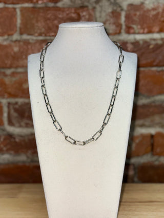 Silver Paperclip Chain Necklace