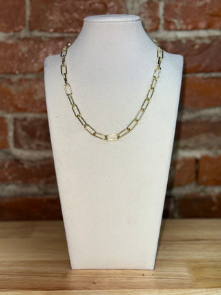 Gold Paperclip Chain Necklace