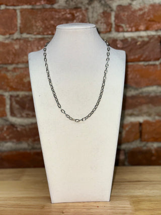 Gunmetal Paperclip Chain Necklace