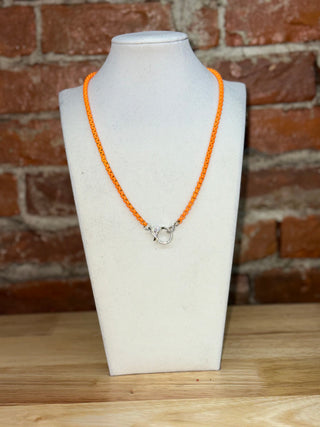 Neon Orange Chain Necklace