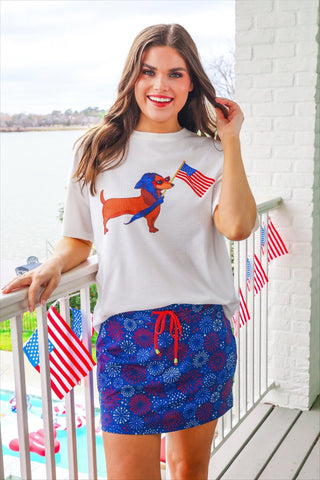 Red White and Boom Skort