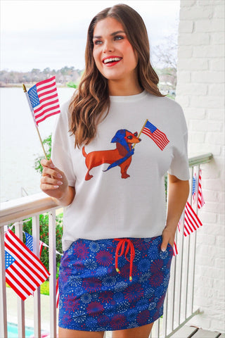 Red White and Boom Skort