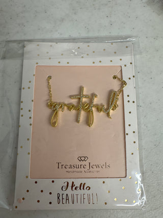 Graceful Script Necklace - Gold/Silver