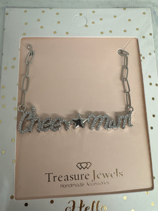 Cheer Mom Crystal Necklace