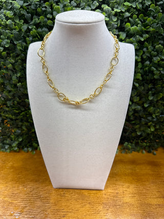 Gold Paperclip Chain Necklace