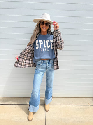 Spice Girl Graphic Tee on Denim