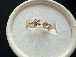 Gold Moonstone Starburst Ring