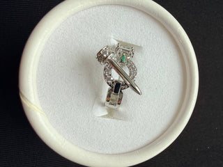 Abstract Crystal Ring - Silver