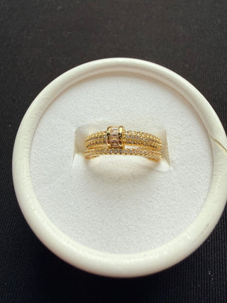 Gold Pavé Wrap Ring