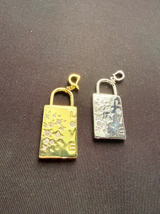 LOVE lock pendants - Silver/Gold