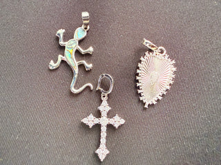 Silver-tone Charm Pendants