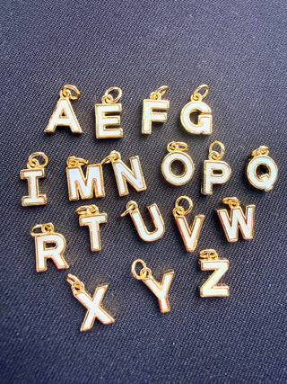Dainty Initial Letter Charms