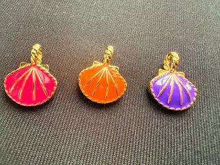 Dainty Enamel Shell Charms