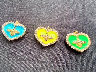 Dainty Bee Heart Charms