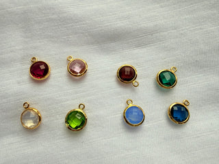 Very Dainty Faceted Crystal Charms