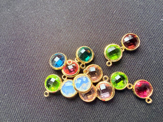 Very Dainty Faceted Crystal Charms