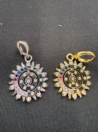 Multi Color Sunburst Charm