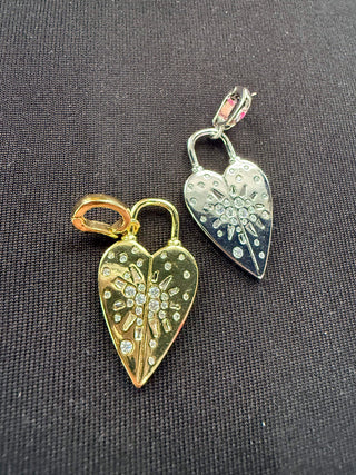 Crystal Heart Pendant Silver/Gold