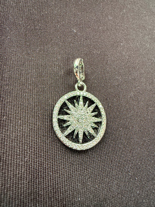 Crystal Compass Star Charm Pendant