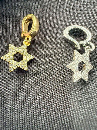 Crystal Celestial Star Charm Pendant - Gold/Silver