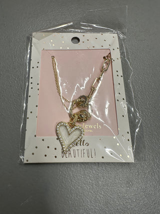 Crystal Heart Link Necklace