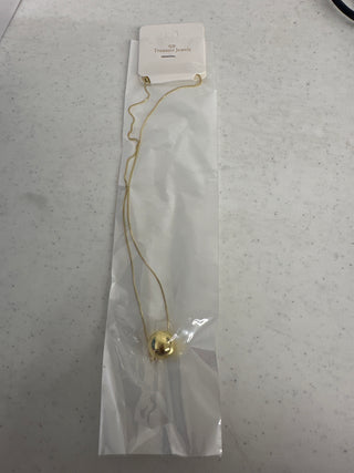 Gold Ball Pendant Necklace