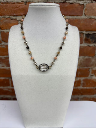 Faceted Crystal Beaded Necklace