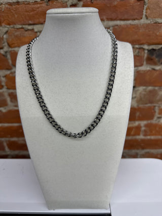 Gunmetal Cuban Link Chain Necklace