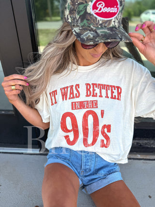 Better In the 90's Boxy Graphic Tee on Ivory