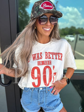 Better In the 90's Boxy Graphic Tee on Ivory