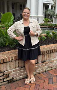 Cozy Co Black With White Accent Dress